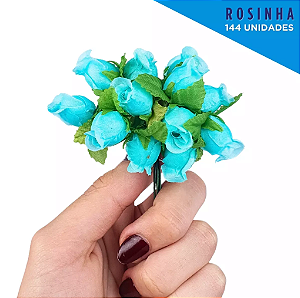 Mini Florzinha De Plastico - Pct C/ 144 Unid. Cor:VERDE-JADE-539