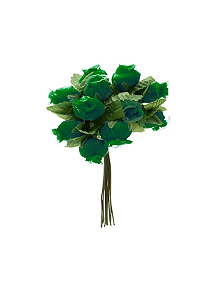 Mini Florzinha De Plastico - Pct C/ 144 Unid. Cor:VERDE-BANDEIRA-540