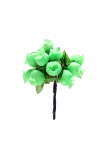 Mini Florzinha De Plastico - Pct C/ 144 Unid. Cor:VERDE-AGUA-191