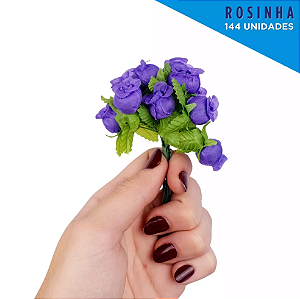 Mini Florzinha De Plastico - Pct C/ 144 Unid. Cor:ROXO-218