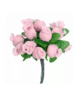 Mini Florzinha De Plastico - Pct C/ 144 Unid. Cor:ROSA-BEBE-132