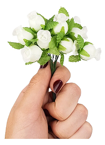Mini Florzinha De Plastico - Pct C/ 144 Unid. Cor:BRANCO-101