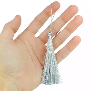 20 Pingentes De Seda Tassel - 7.0 Cm COR:PRATA