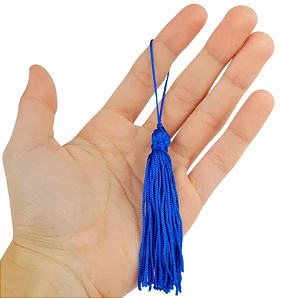 20 Pingentes De Seda Tassel - 7.0 Cm COR:AZUL-ROYAL-207