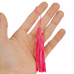 10 Pingentes De Seda Tassel - 7.0 Cm COR:ROSA-NEON-03