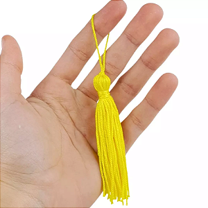 10 Pingentes De Seda Tassel - 7.0 Cm COR:AMARELO-CANARIO-106