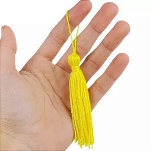100 Pingentes De Seda Tassel - 7.0 Cm COR:AMARELO-CANARIO-106