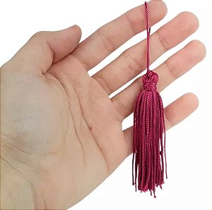 100 Pingentes De Seda Tassel - 7.0 Cm COR:BETERRABA-239