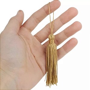 100 Pingentes De Seda Tassel - 7.0 Cm COR:CARAMELO-267