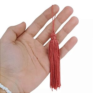 100 Pingentes De Seda Tassel - 7.0 Cm COR:CORAL-816