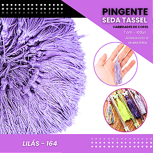 100 Pingentes De Seda Tassel - 7.0 Cm COR:LILAS-164