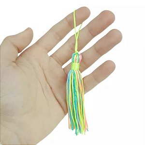 100 Pingentes De Seda Tassel - 7.0 Cm COR:MULT-CLARO