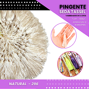 100 Pingentes De Seda Tassel - 7.0 Cm COR:NATURAL-296