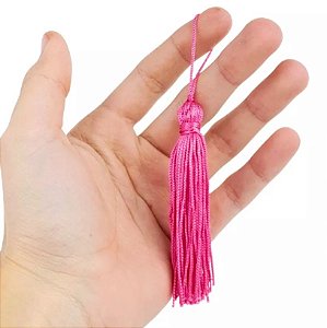 100 Pingentes De Seda Tassel - 7.0 Cm COR:PINK-312
