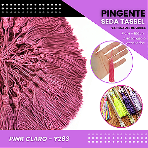 100 Pingentes De Seda Tassel - 7.0 Cm COR:PINK-CLARO-Y283