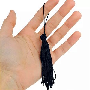 100 Pingentes De Seda Tassel - 7.0 Cm COR:PRETO-310