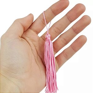 100 Pingentes De Seda Tassel - 7.0 Cm COR:ROSA-CANDY-133
