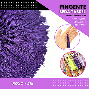 100 Pingentes De Seda Tassel - 7.0 Cm COR:ROXO-218