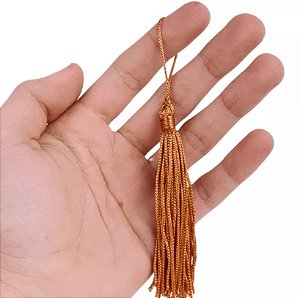 100 Pingentes De Seda Tassel - 7.0 Cm COR:TELHA-808