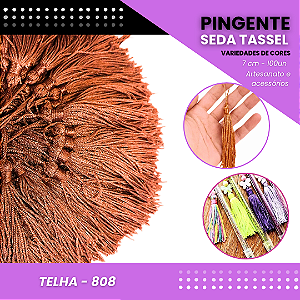 100 Pingentes De Seda Tassel - 7.0 Cm COR:TELHA-808