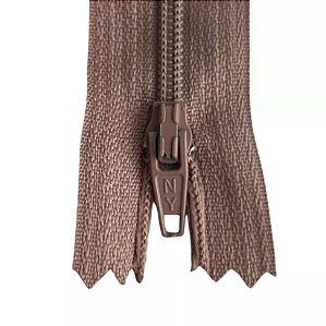 Ziper Comum Nylon Fino - 18cm - Nº3 - Pct C/100 Unidades COR:CHOCOLATE-283