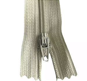 Ziper Comum Nylon Fino - 15cm - Nº3 - Pct C/100 Unidades COR:BEGE-297