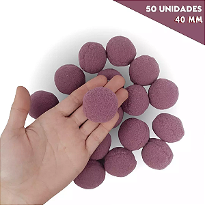 Pom Pom Fofinho Solto - 40mm - Pct C/ 50 Unid. COR: ROSE-ESCURO-082