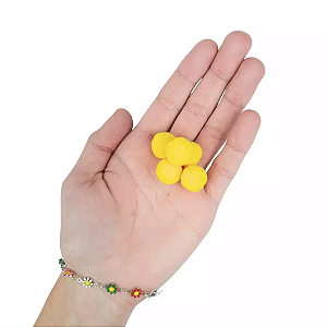 Pom Pom Fofinho Solto - 14mm - Pct C/ 100 Unid. COR: AMARELO-OURO-110