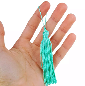50 Pingentes De Seda Tassel - 7.0 Cm COR:VERDE-BEBE-193