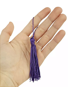 50 Pingentes De Seda Tassel - 7.0 Cm COR:ROXO-218