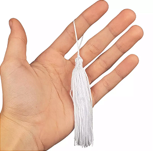 50 Pingentes De Seda Tassel - 7.0 Cm COR:BRANCO-101
