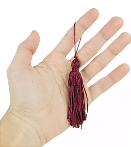 50 Pingentes De Seda Tassel - 7.0 Cm COR:BORDO-173