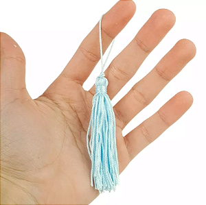 50 Pingentes De Seda Tassel - 7.0 Cm COR:AZUL-BEBE-177