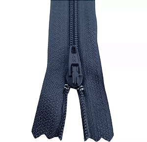 10 Ziper Comum Nylon Fino - 15cm - Nº3 - COR:CINZA-CHUMBO-309