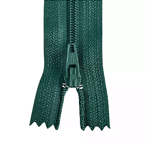 10 Ziper Comum Nylon Fino - 12cm - Nº3 - COR:VERDE-GARRAFA-530