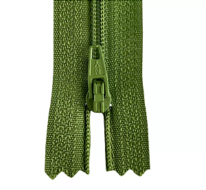 10 Ziper Comum Nylon Fino - 10cm - Nº3 - COR:VERDE-OLIVA-254