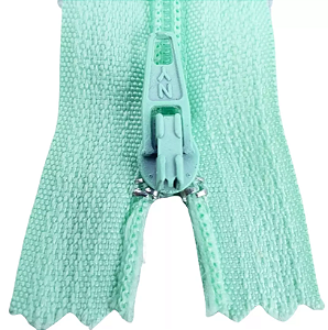 10 Ziper Comum Nylon Fino - 10cm - Nº3 - COR:VERDE-BEBE-238