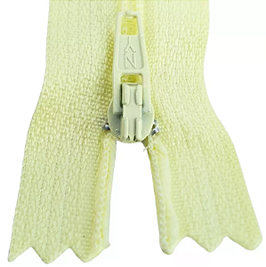 10 Ziper Comum Nylon Fino - 10cm - Nº3 - COR:AMARELO-BEBE-104