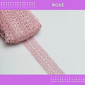 Renda Guipir CHL-469 3.5 Cm -  Rolo C/13.7 Mts COR:ROSE-135