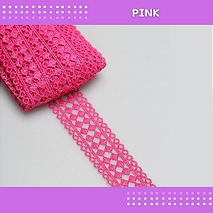 Renda Guipir CHL-469 3.5 Cm -  Rolo C/13.7 Mts COR:PINK-312