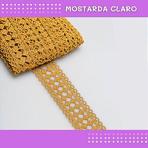 Renda Guipir CHL-469 3.5 Cm -  Rolo C/13.7 Mts COR:MOSTARDA-CLARO-846