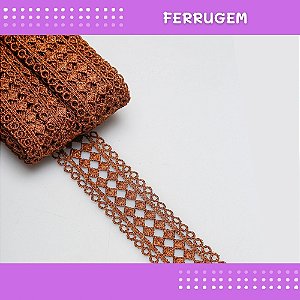 Renda Guipir CHL-469 3.5 Cm -  Rolo C/13.7 Mts COR:FERRUGEM-809
