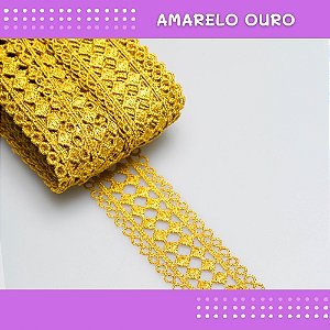 Renda Guipir CHL-469 3.5 Cm -  Rolo C/13.7 Mts COR:AMARELO-OURO-110