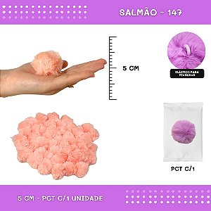 Pom Pom Pelucia - 50mm - Unidade COR: SALMAO-147