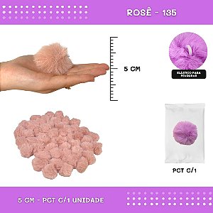 Pom Pom Pelucia - 50mm - Unidade COR: ROSE-135