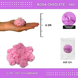 Pom Pom Pelucia - 50mm - Unidade COR: ROSA-CHICLETE-140
