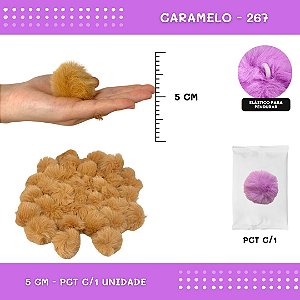 Pom Pom Pelucia - 50mm - Unidade COR: CARAMELO-267