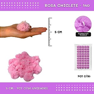Pom Pom Pelucia - 50mm - Pct C/50 Unid. COR: ROSA-CHICLETE-140