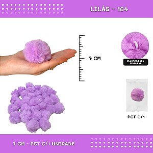 Pom Pom Pelucia - 70mm - Unidade COR: LILAS-164