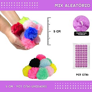 Pom Pom Pelucia - 50mm - Pct C/50 Unid. COR: MIX-DE-CORES